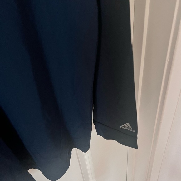 adidas Men's Dark Blue Long Sleeve Polo - Picture 4 of 7